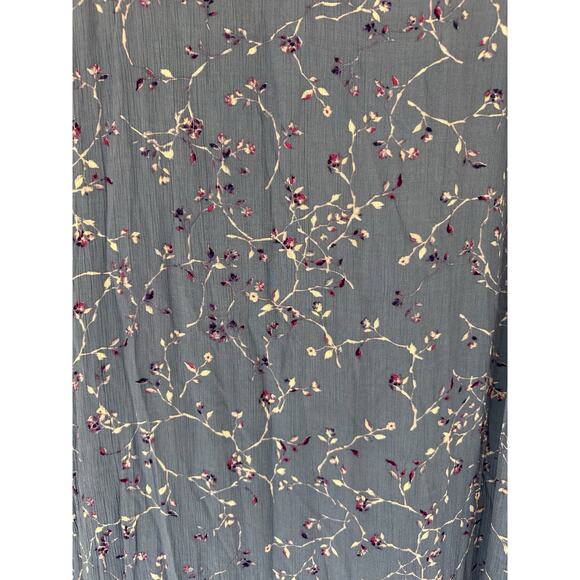 J. Jill Blue Floral Dainty Sleeveless Lightweight Tiered Hem Lagenlook Dress XL - Picture 5 of 12